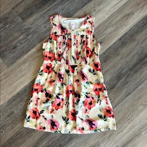 Madewell Floral Dress in Pink and Cream